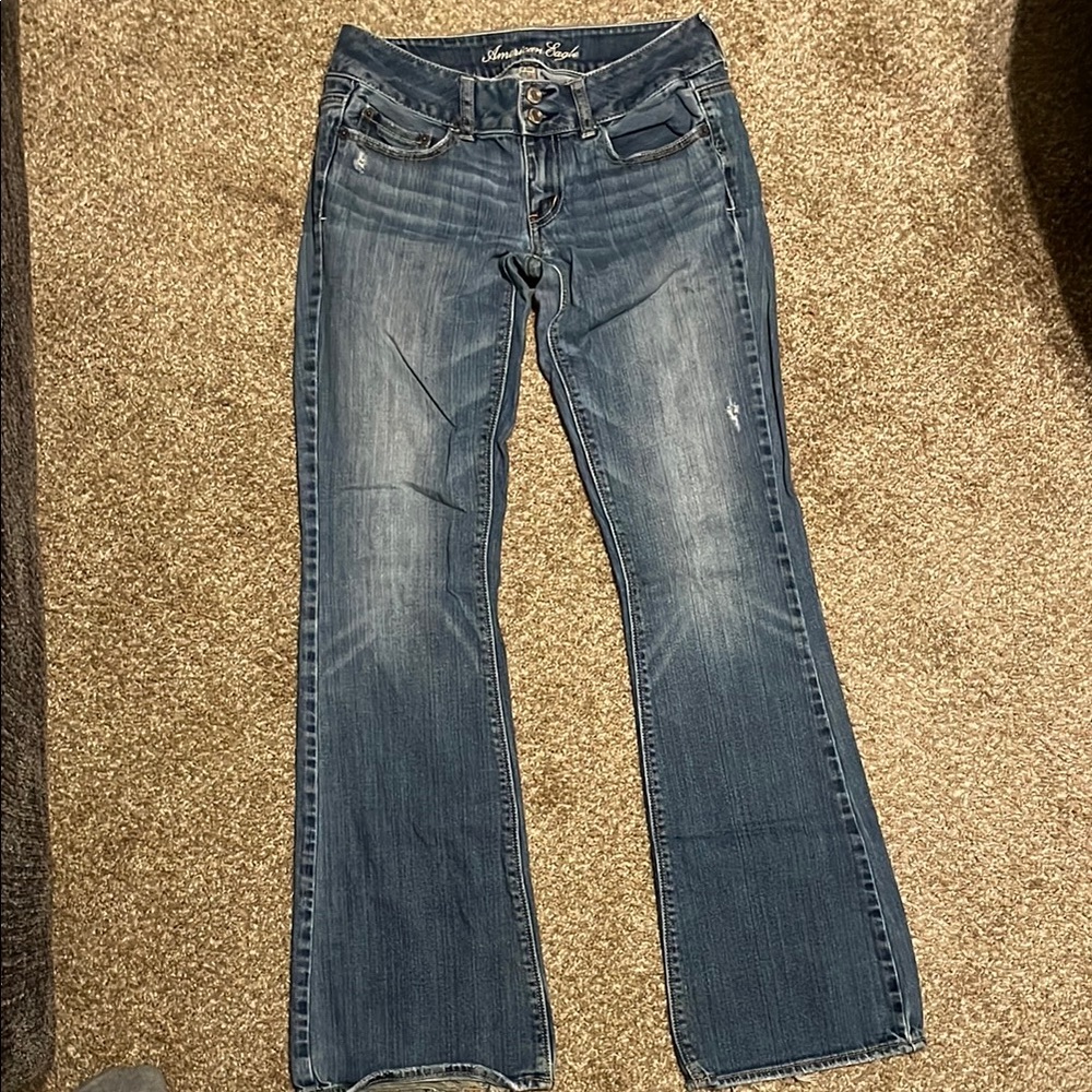 American Eagle Outfitters Women’s Dark Blue Flare Jeans